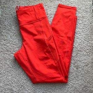 Bright red athleta leggings